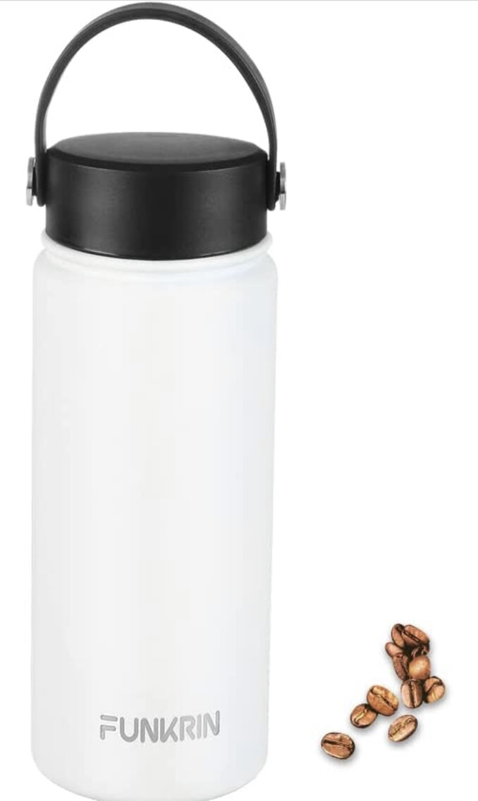 Funkrin 18oz White Travel Mug
