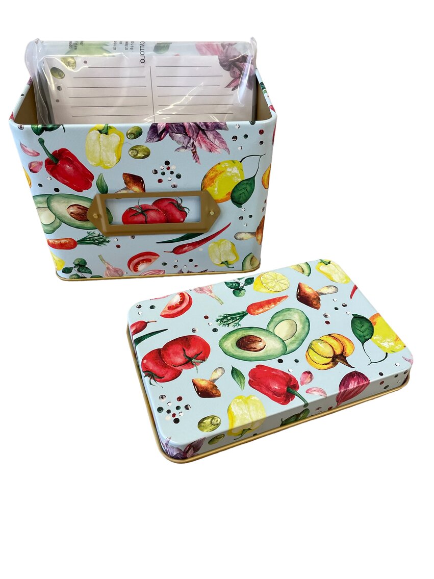 Set of 2 Farmhouse Recipe Boxes 