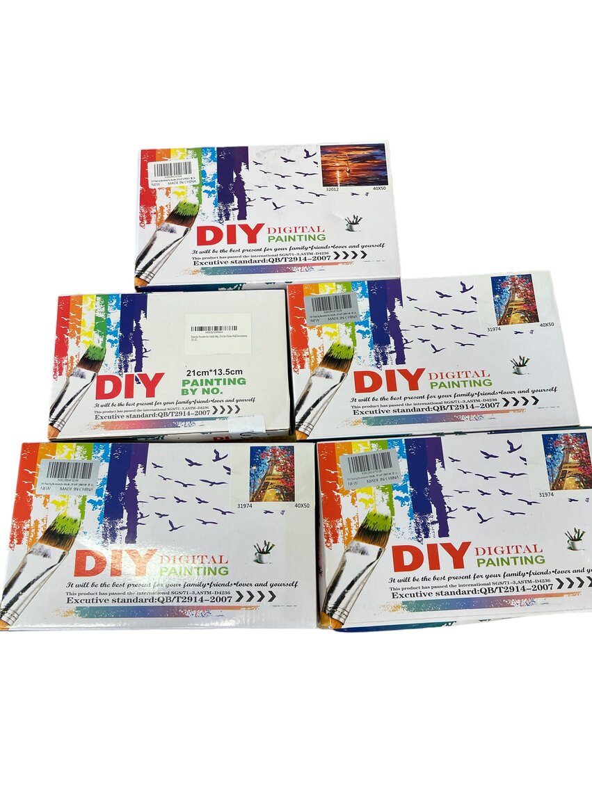 Set of 5 DIY Painting by Numbers Kits 