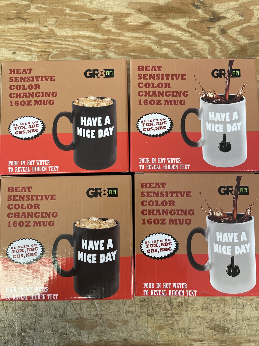 Set of 4 Heat Sensitive Color Changing 16oz Mugs