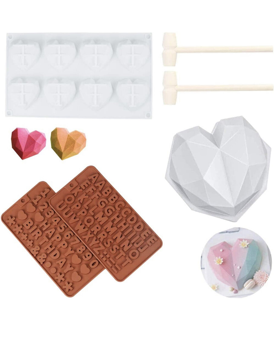 Set of 2 Silicone Molds and Accessories 