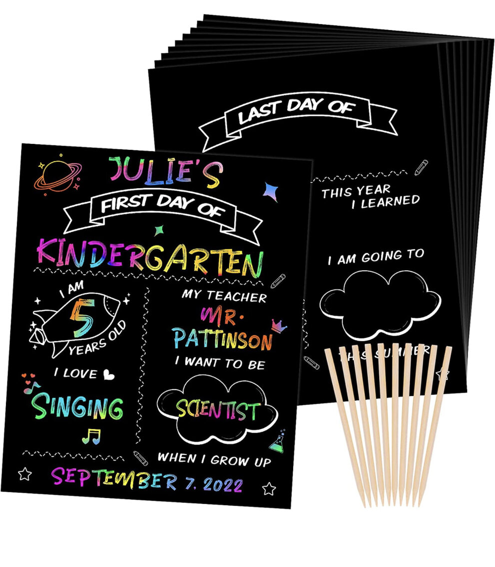 3 Packs of First Day of School Signs 