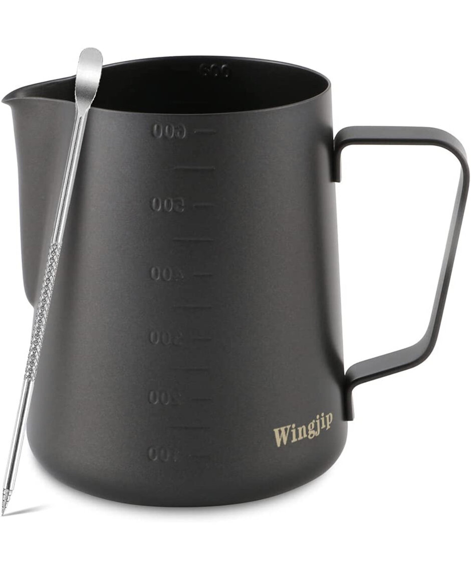 Set of 2 Espresso Milk Frothing Pitchers 20oz