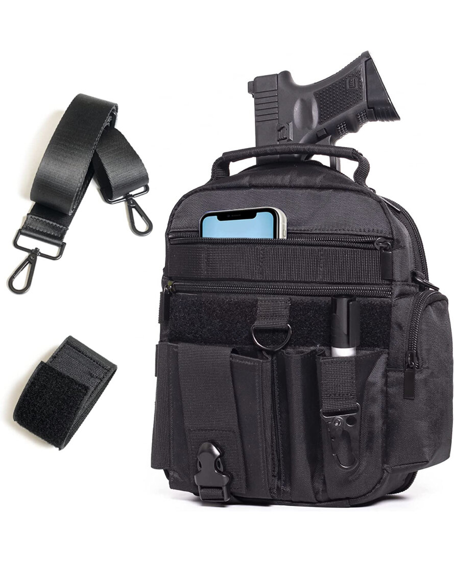 Black Tactical Shoulder Bag