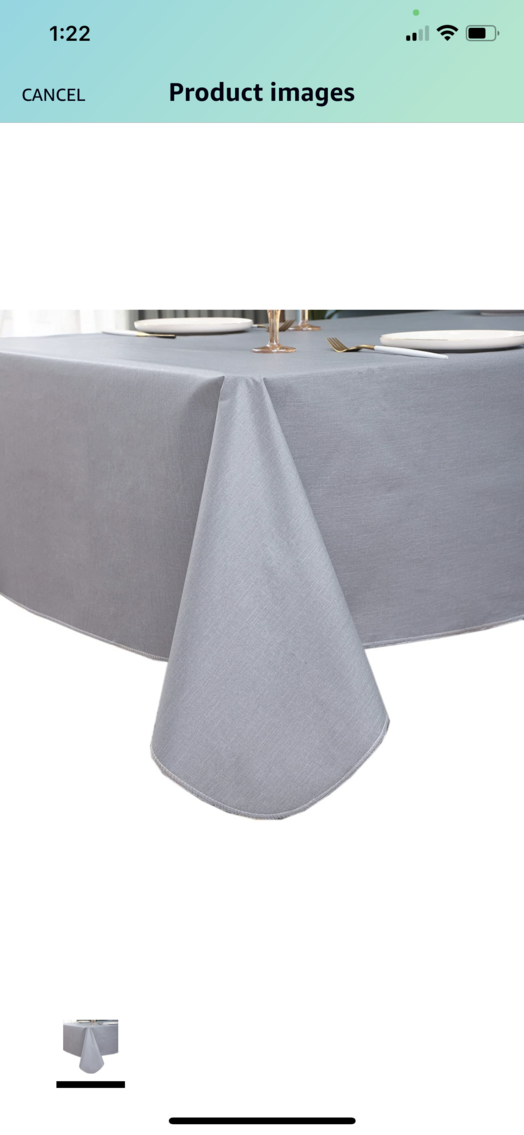 Set of 2 Flannel Backed Vinyl Tablecloths 52"x52"
