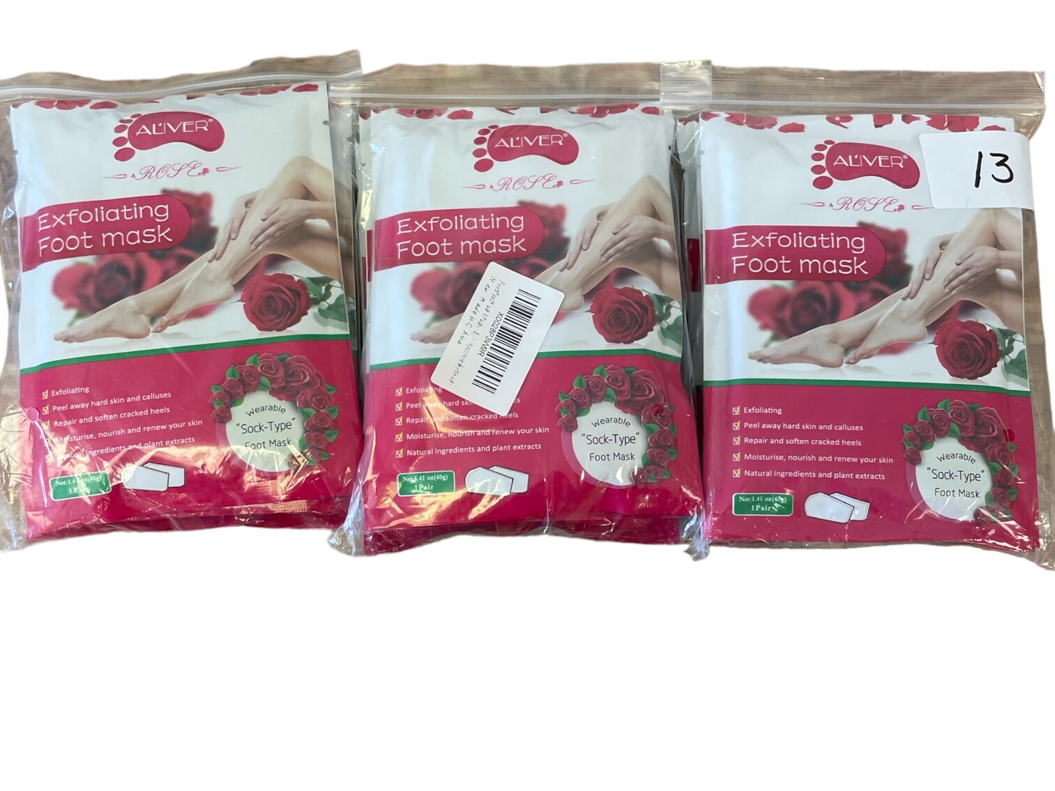 Set of 9 Exfoliating Foot Masks 