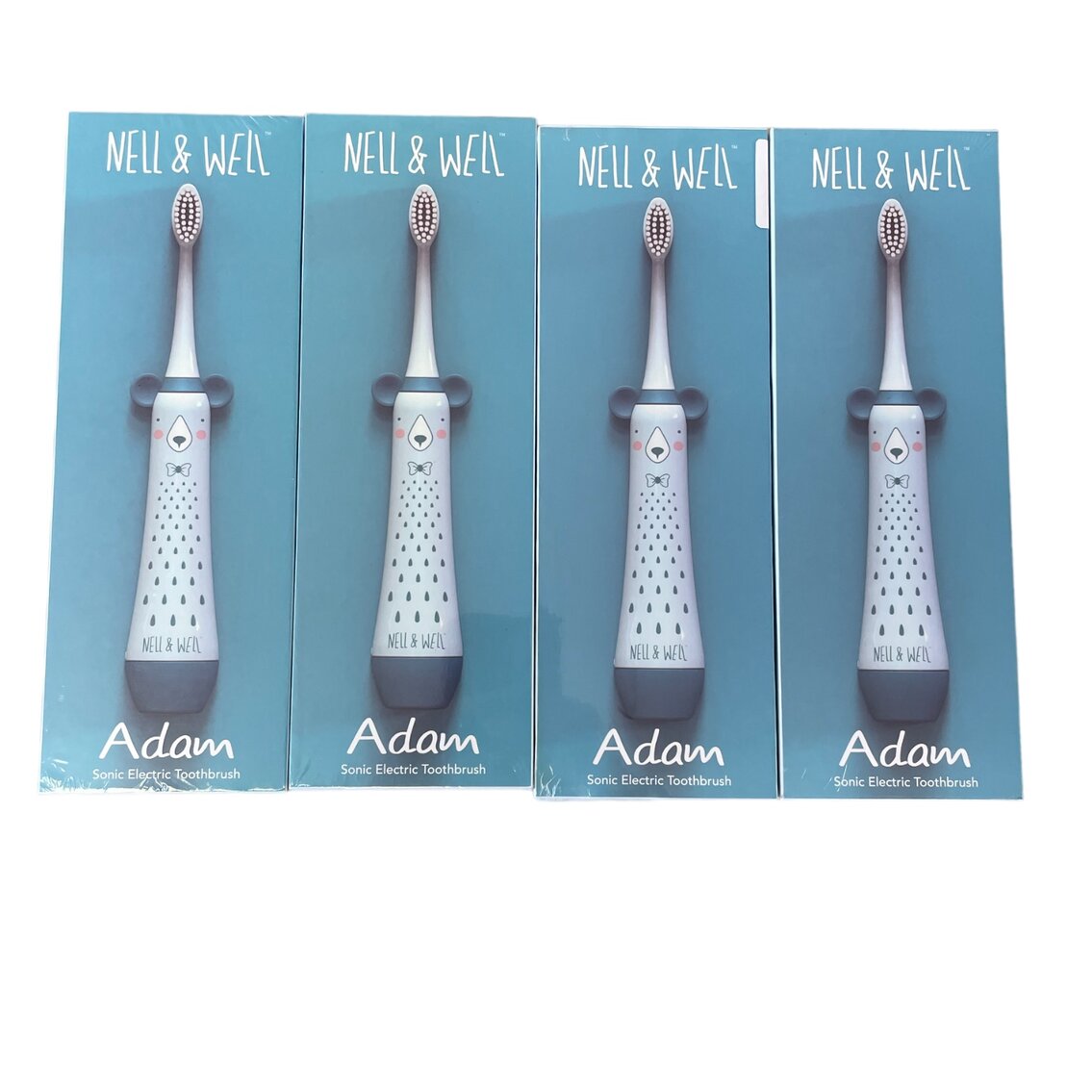 Set of 4 Nell and Well Sonic Electric Toothbrushes 