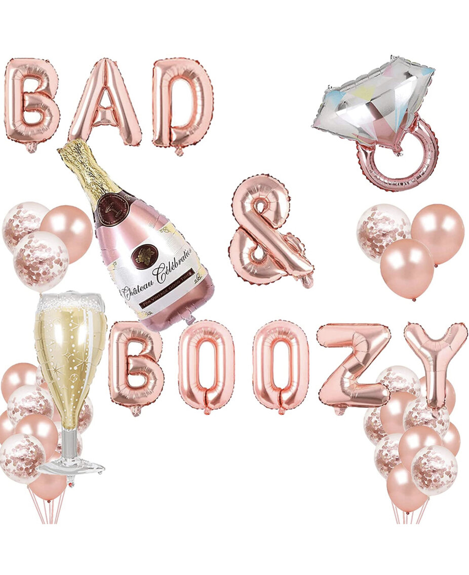 Set of Bad and Boozy and Roaring Good Time Balloons