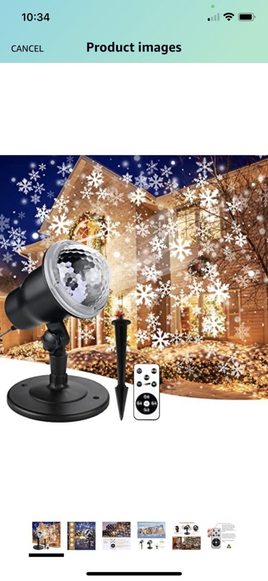 Set of 2 Dancing Snowflake Projector Lights 