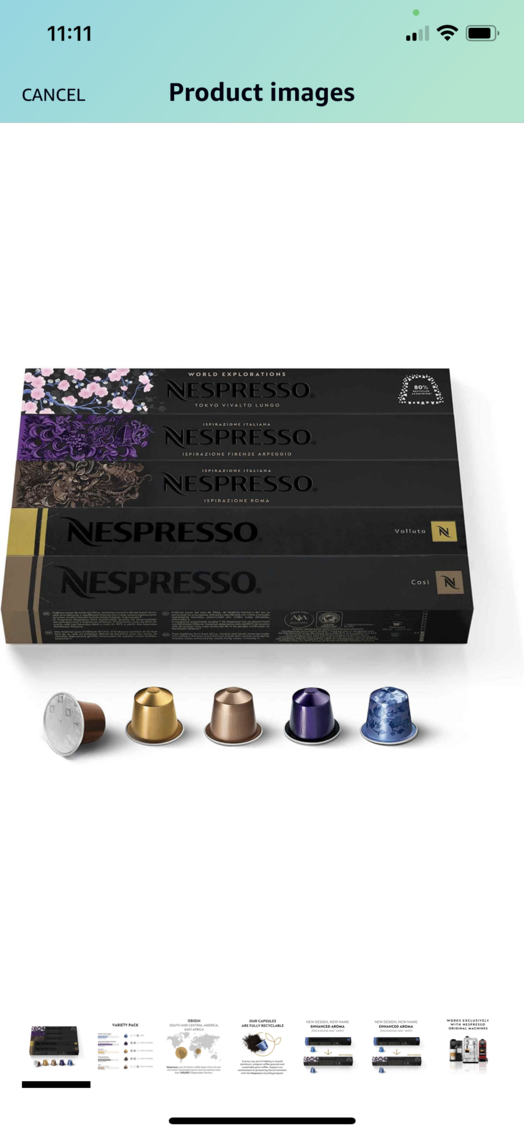 3 Boxes of Nespresso Variety Packs Capsules 