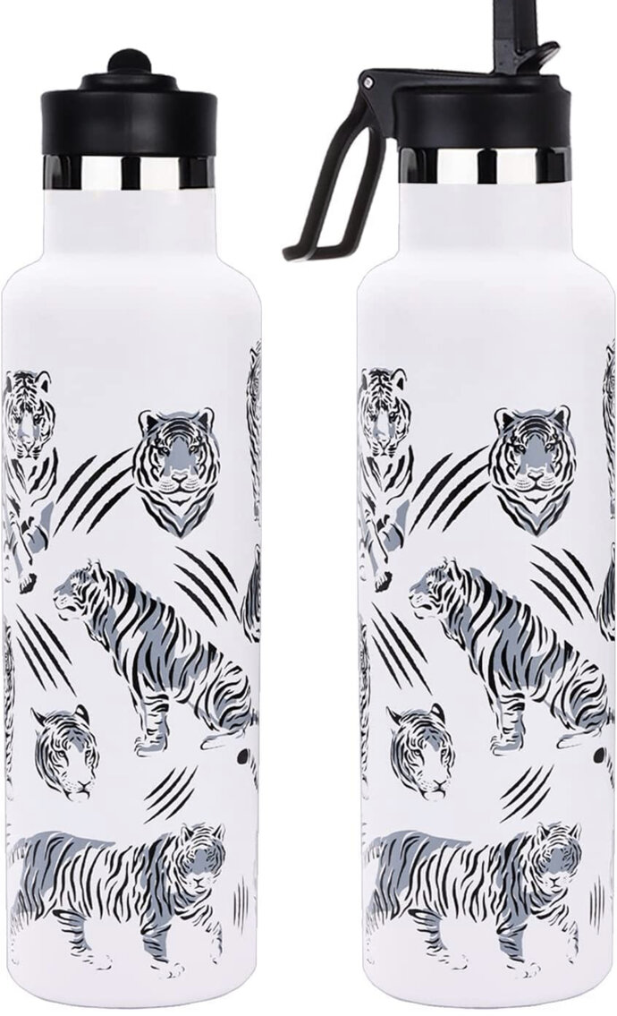 Set of 4 Tiger Stainless Steel Water Bottles 