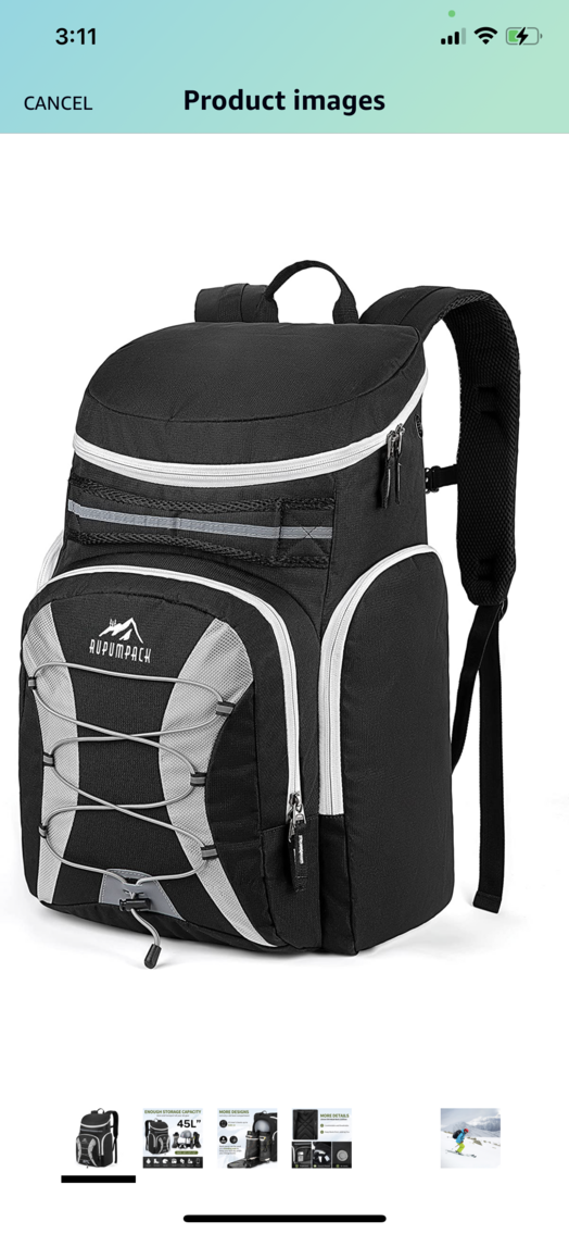 Black Ski Boot Bag