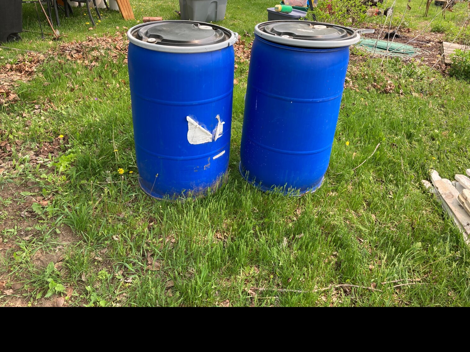2 Plastic Barrel Drums 