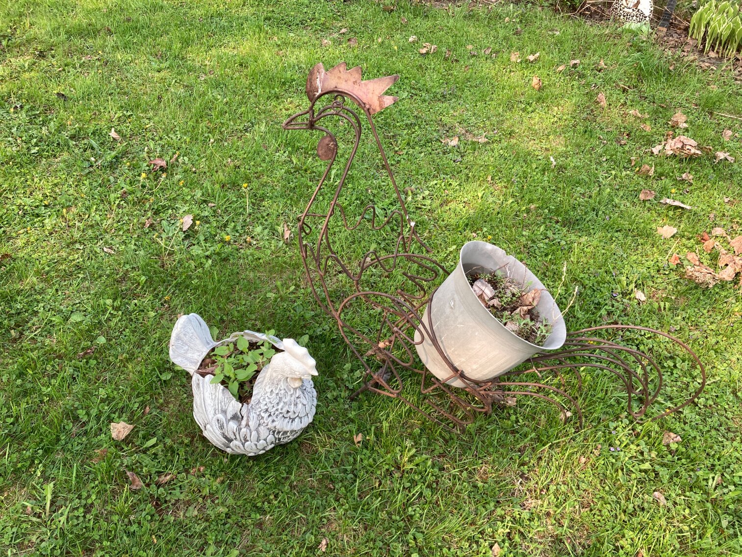 Rooster Flower Pots