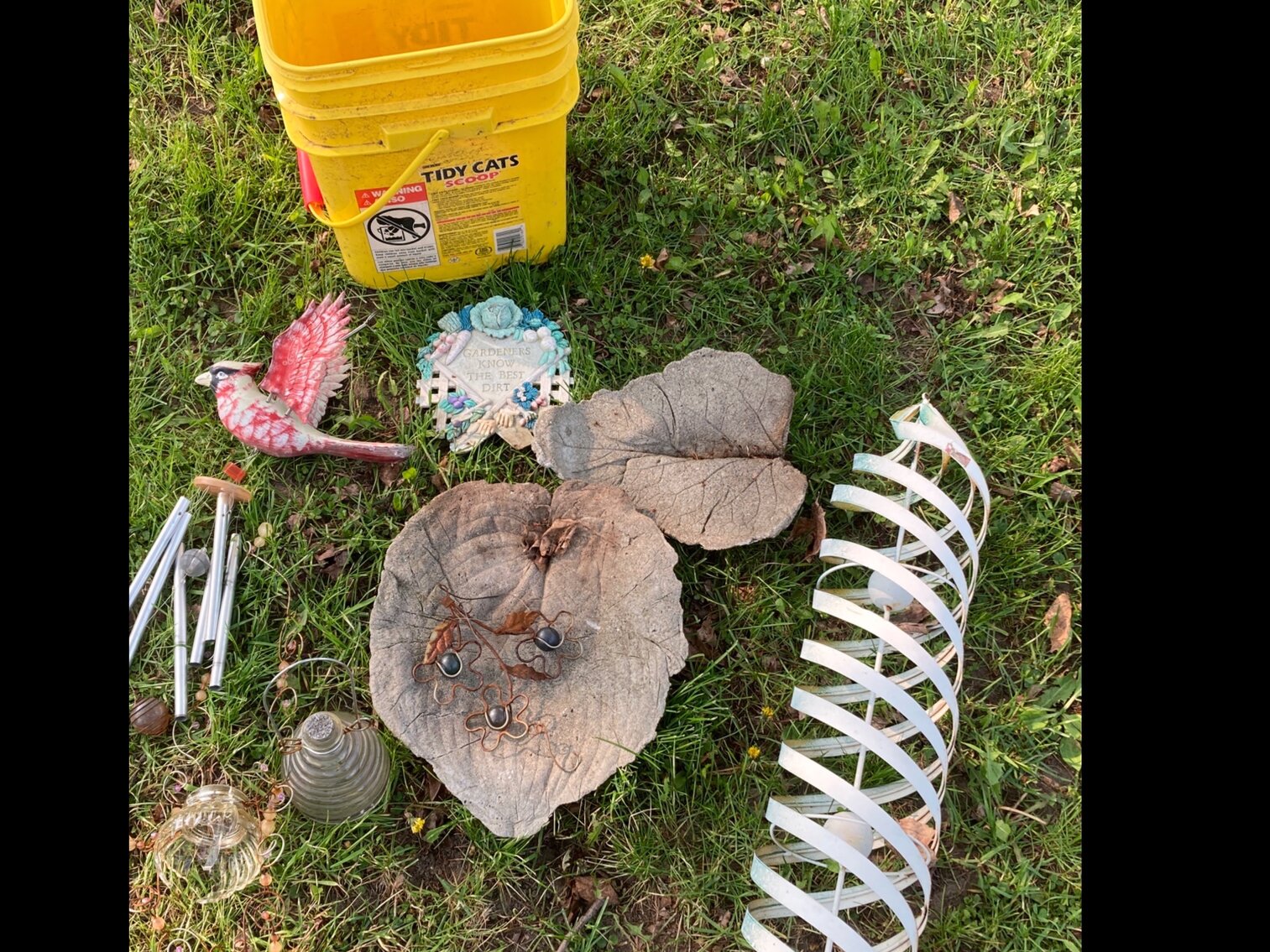 Garden Stones And Wind Chimes 