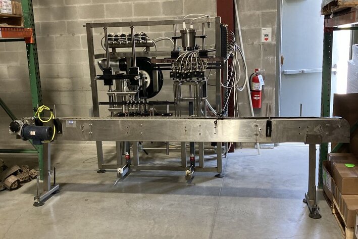 Image for ***SOLD*** MJK1588 E-Pak Machinery 6 Head Filler with Air Rinser