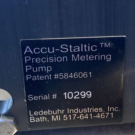 Image for ***SOLD*** MJK1591 Accu-Staltic Metering Pump