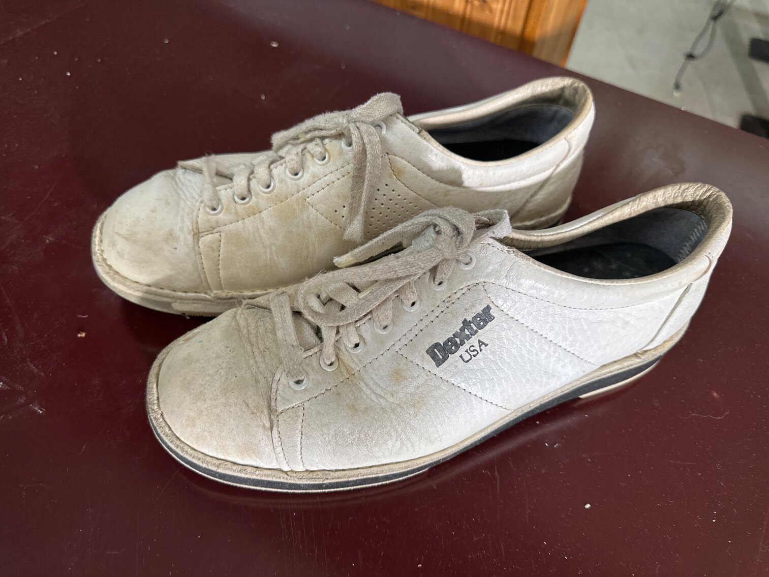 10.5 White Dexter Bowling Shoes