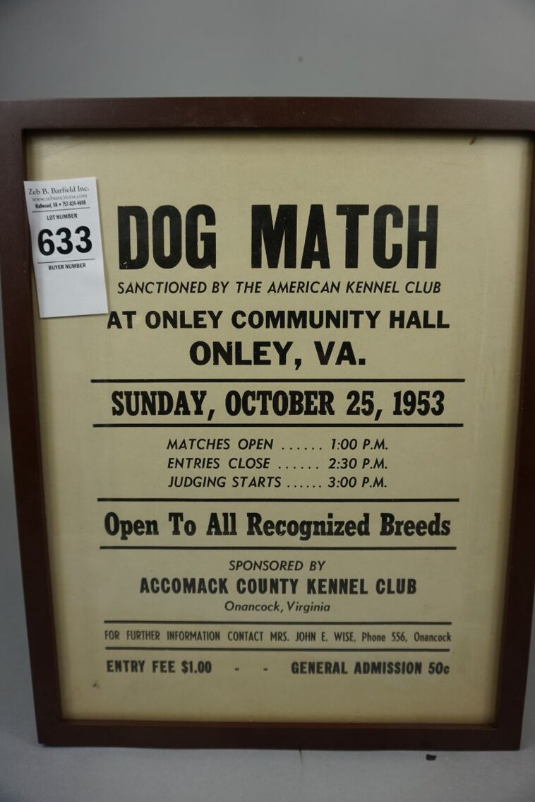 Image for Eastern Shore Advertising Auction from the Estate of Winter C Cullen III July 2023