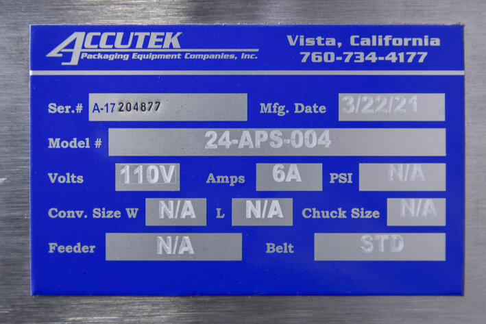 Image for ***SOLD*** MJK1622 Accutek Top Labeler For Lids