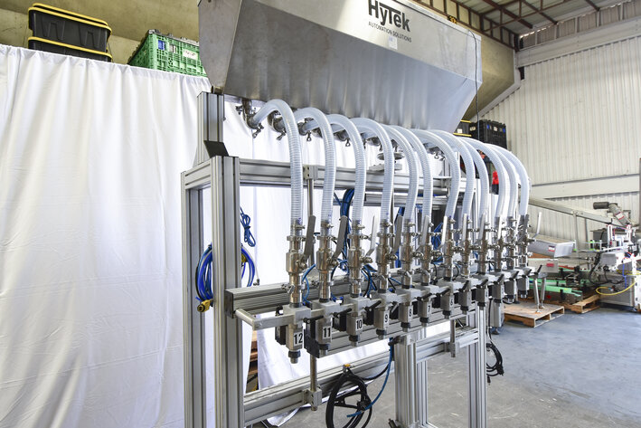 Image for ***SOLD***  MJK1646 Hytek 12 Head liquid Filler with Reservoir