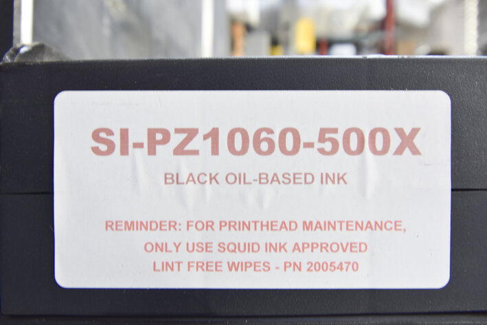 Image for ***SOLD*** MJK1652 Eastey Box Conveyor with Squid Ink PrinterBarcode Printer