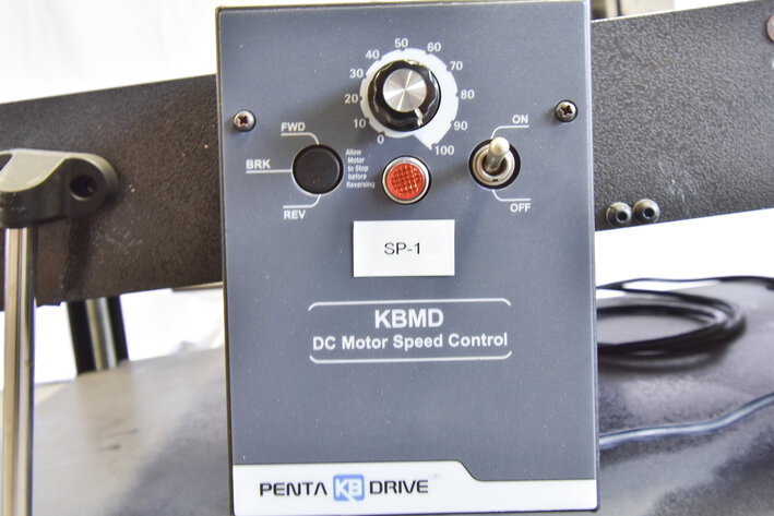 Image for ***SOLD*** MJK1652 Eastey Box Conveyor with Squid Ink PrinterBarcode Printer