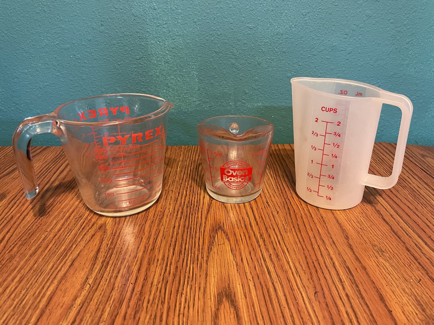 Three Vintage Measuring Cups