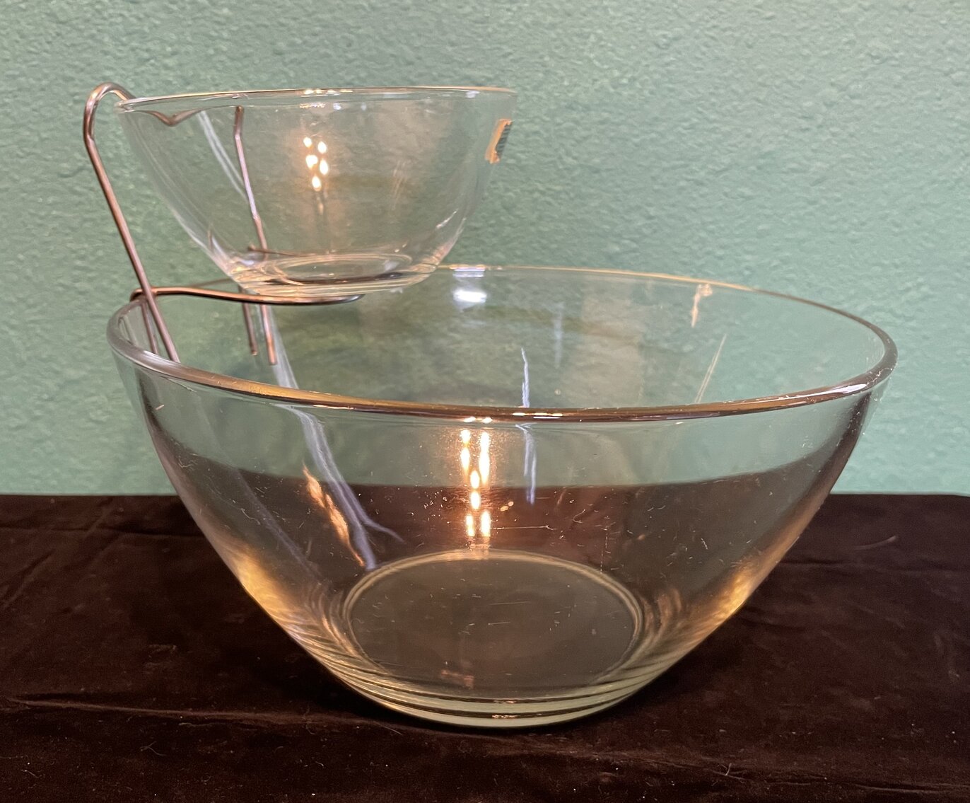 Vintage MCM Arcoroc France Glass Chip and Dip Bowl