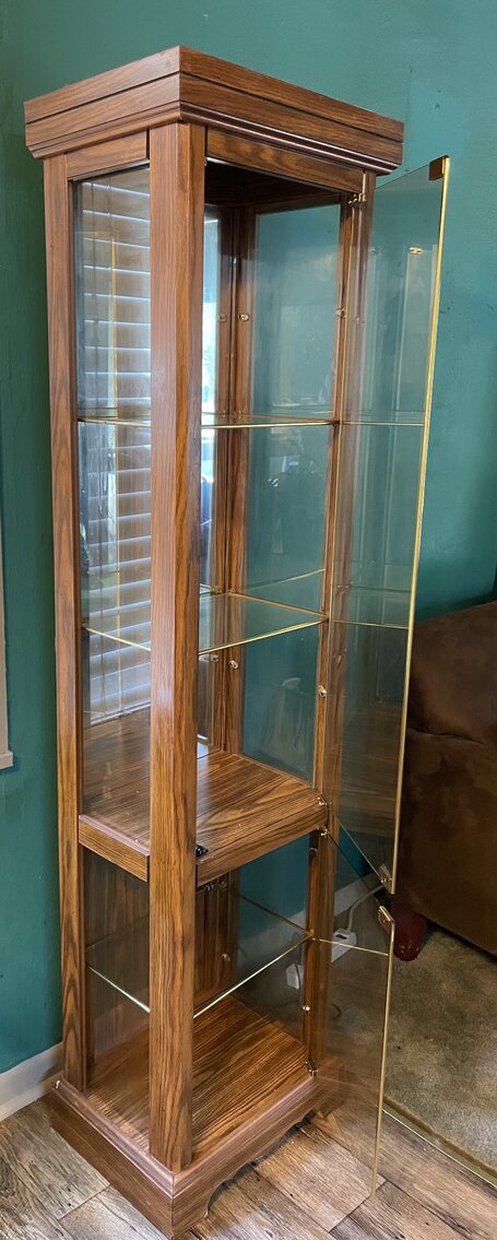 Double Lighted Curio Cabinet 6’ x 18.75”