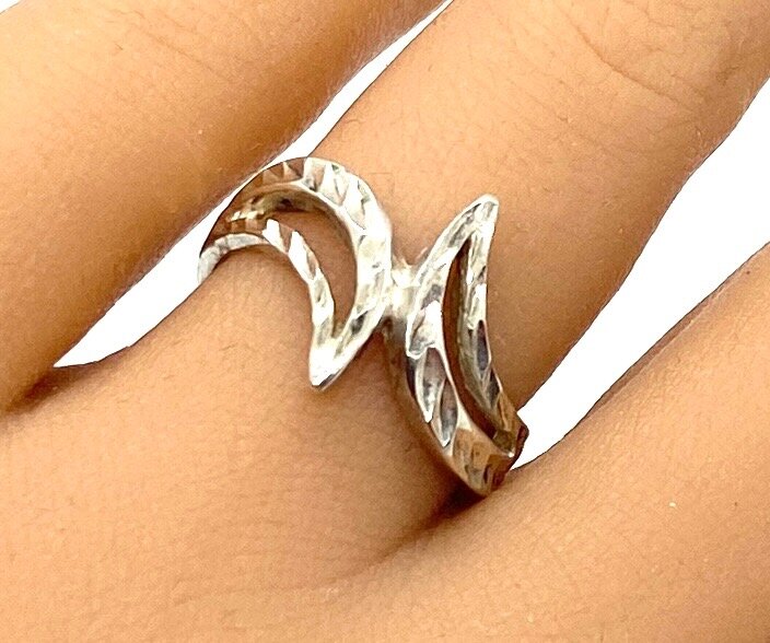 Sterling Silver Freeform Ring - Size 6