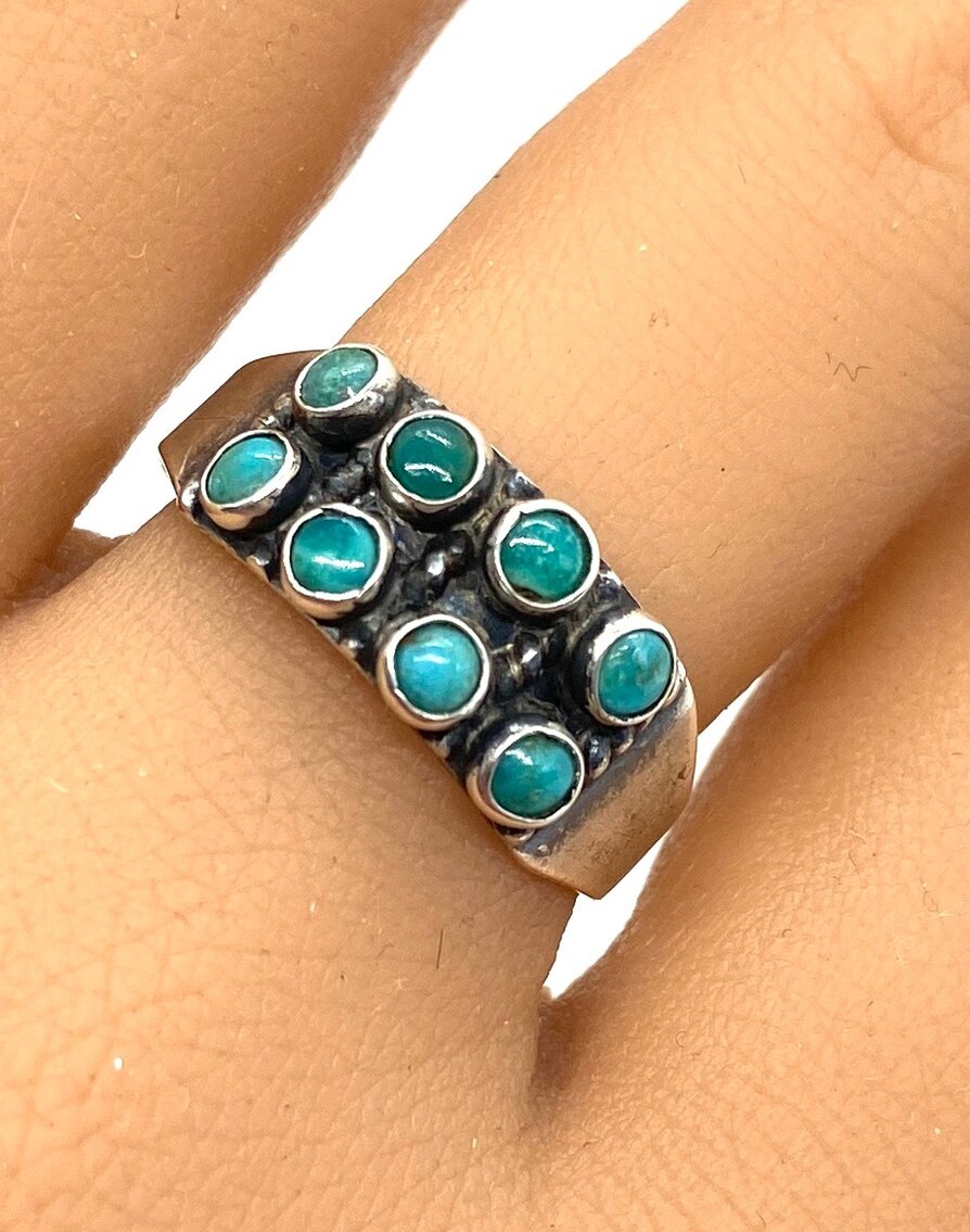 Sterling Silver Turquoise - Size 8 1/4