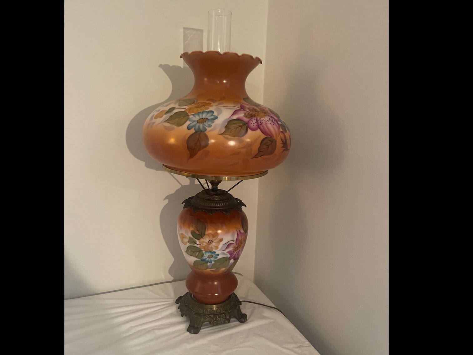 Large electrified (oil style) table top lamp 