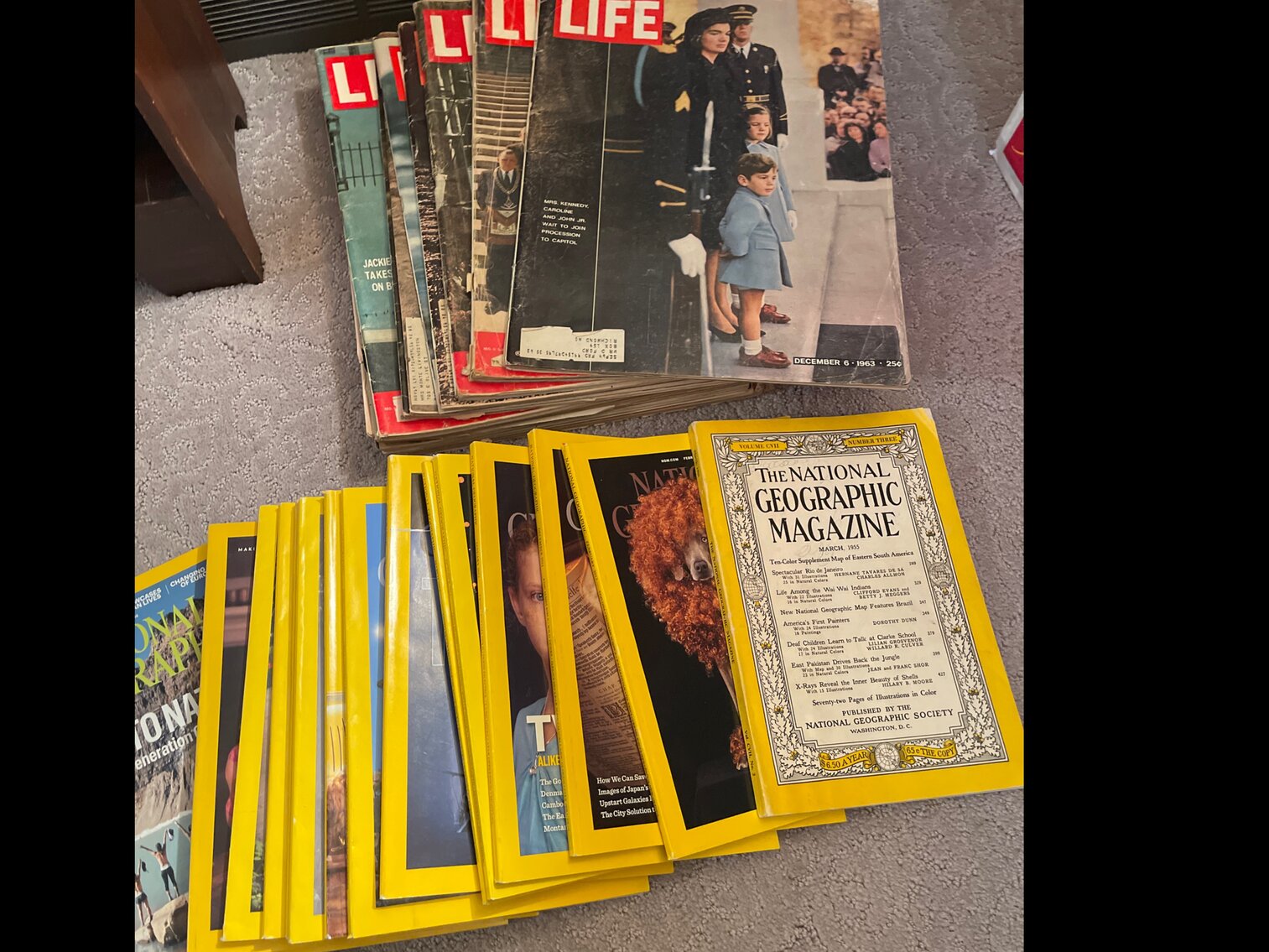 Life Magazines and National Geographic Magazines