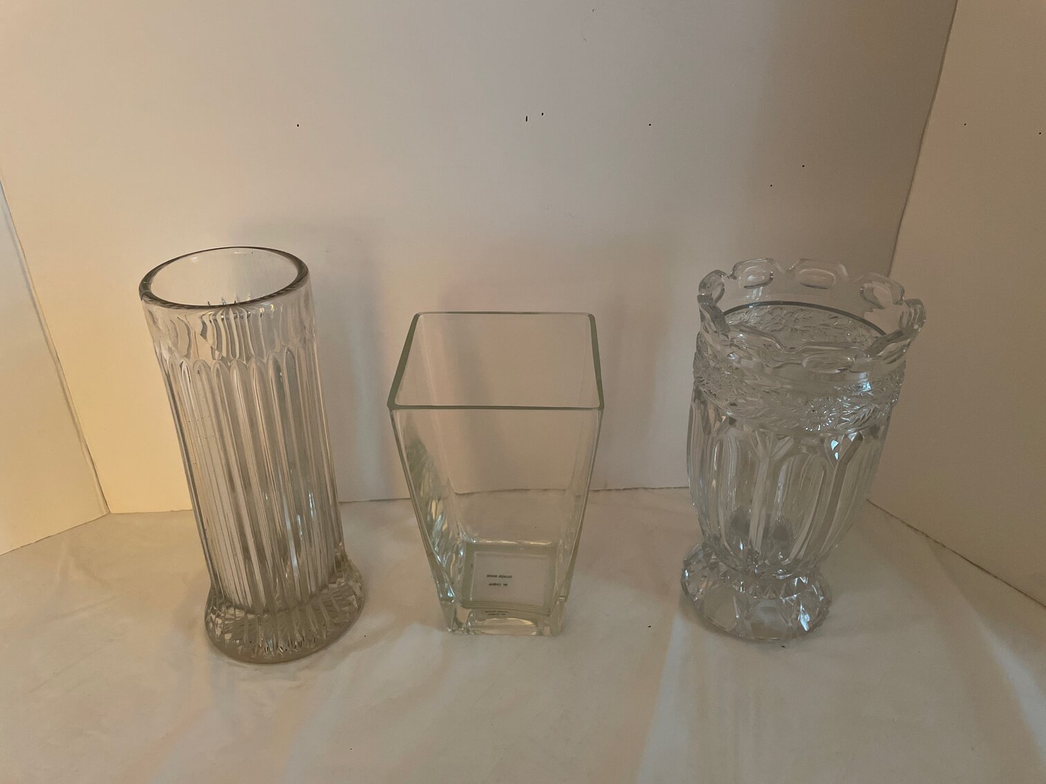 Vases - three glass