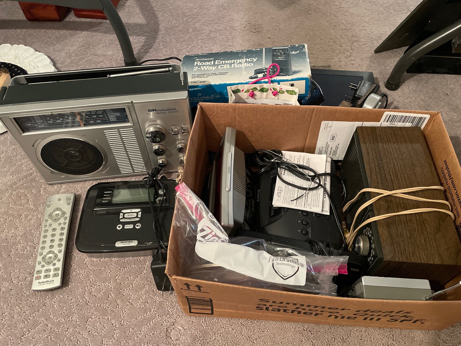 Alarm clocks, radios, and more
