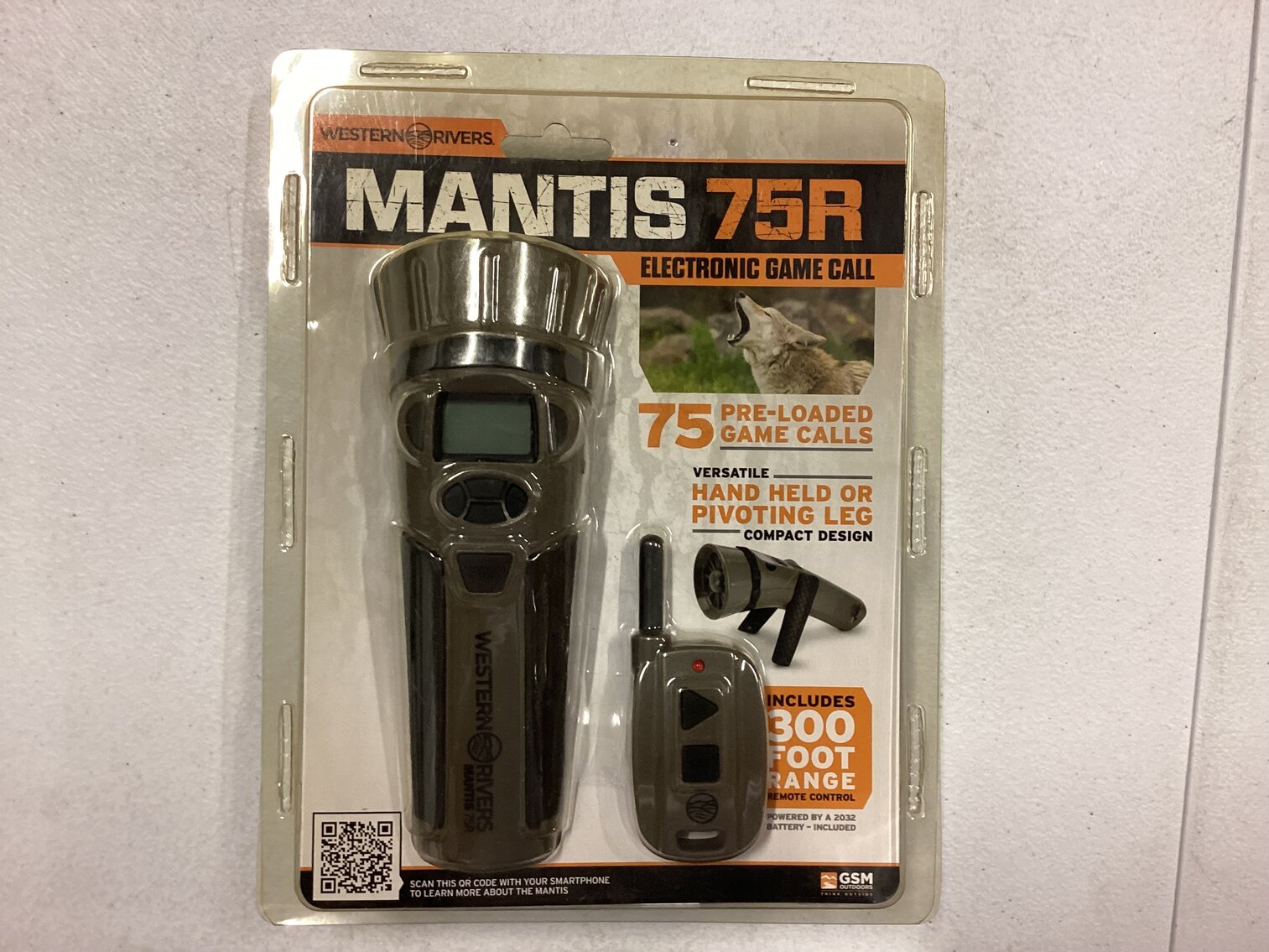 (1) MANTIS 75R COMPACT ELECTRONIC GAME CALL W/75 PRE-LOADED GAME CALLS