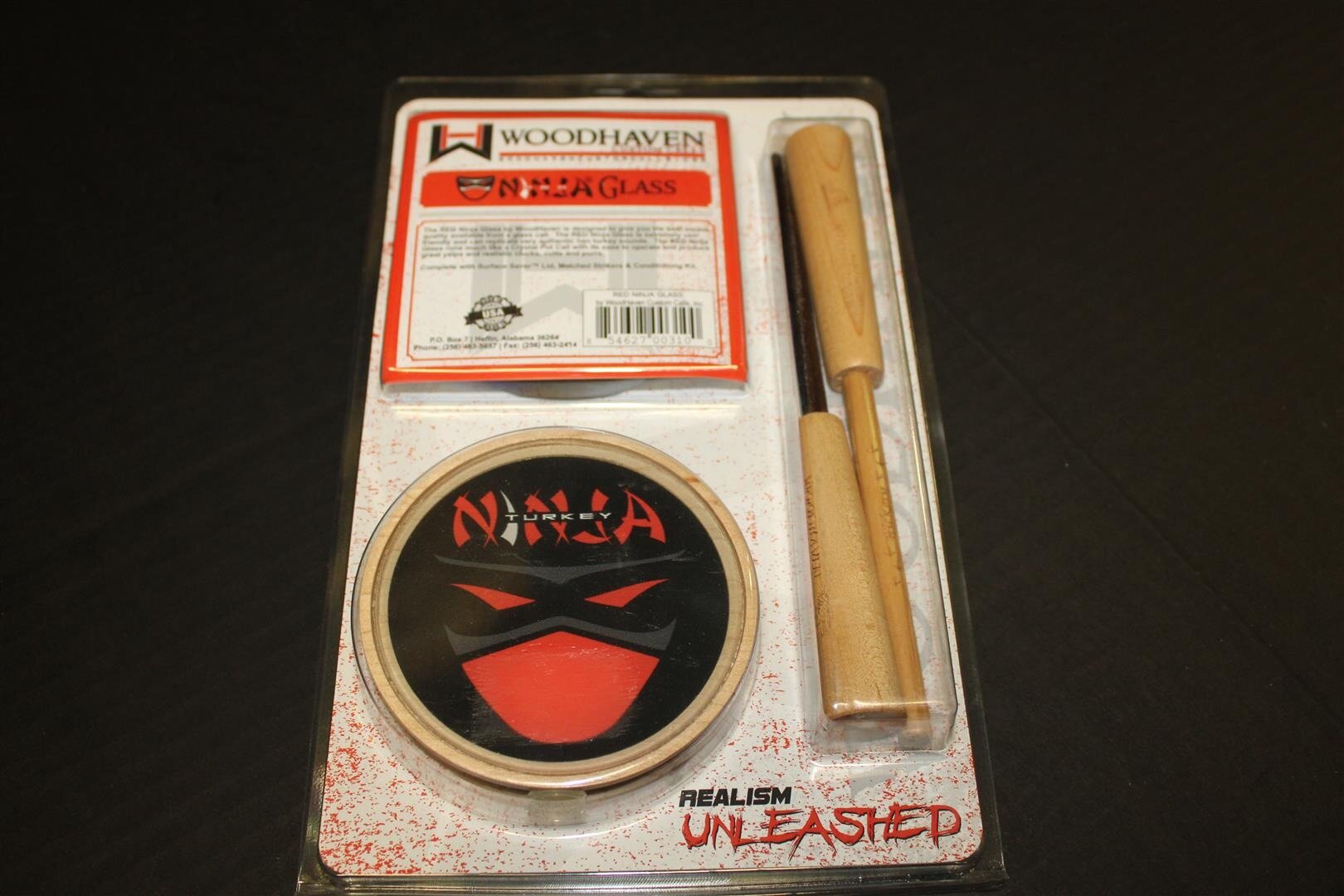(1) WOODHAVEN - RED NINJA GLASS POT FRICTION SLATE CALL