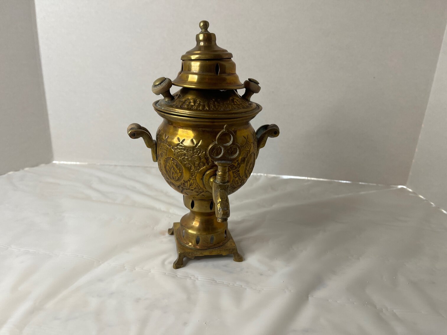 Vintage Brass Kettle Warmer