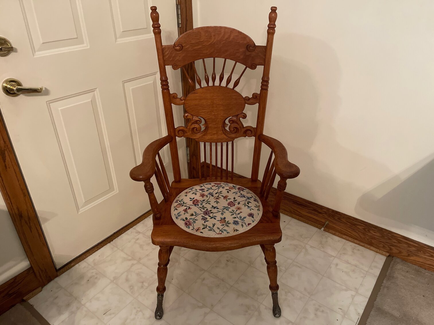 Antique Spindle Back Rest Chair