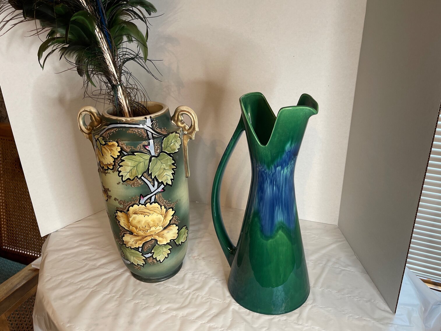 Two large vases - Royal Haeger Pitcher Style and Urn Style
