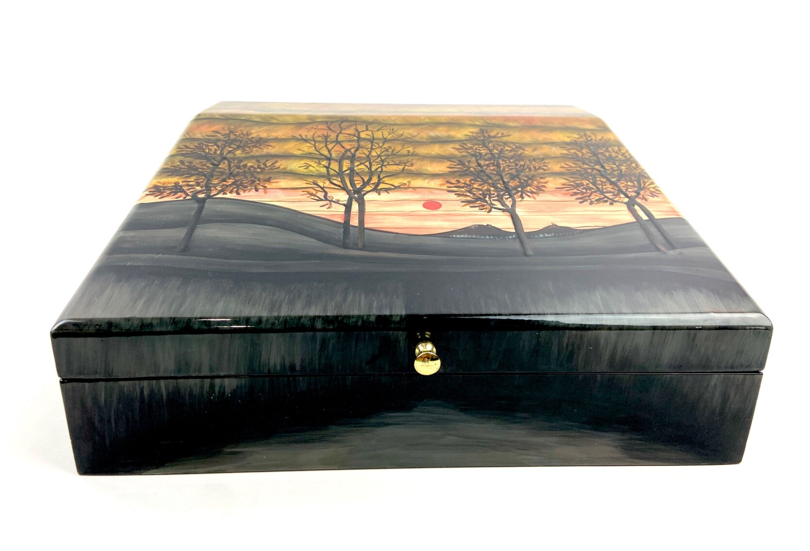 Japanese Large Hinged Lacquered Box