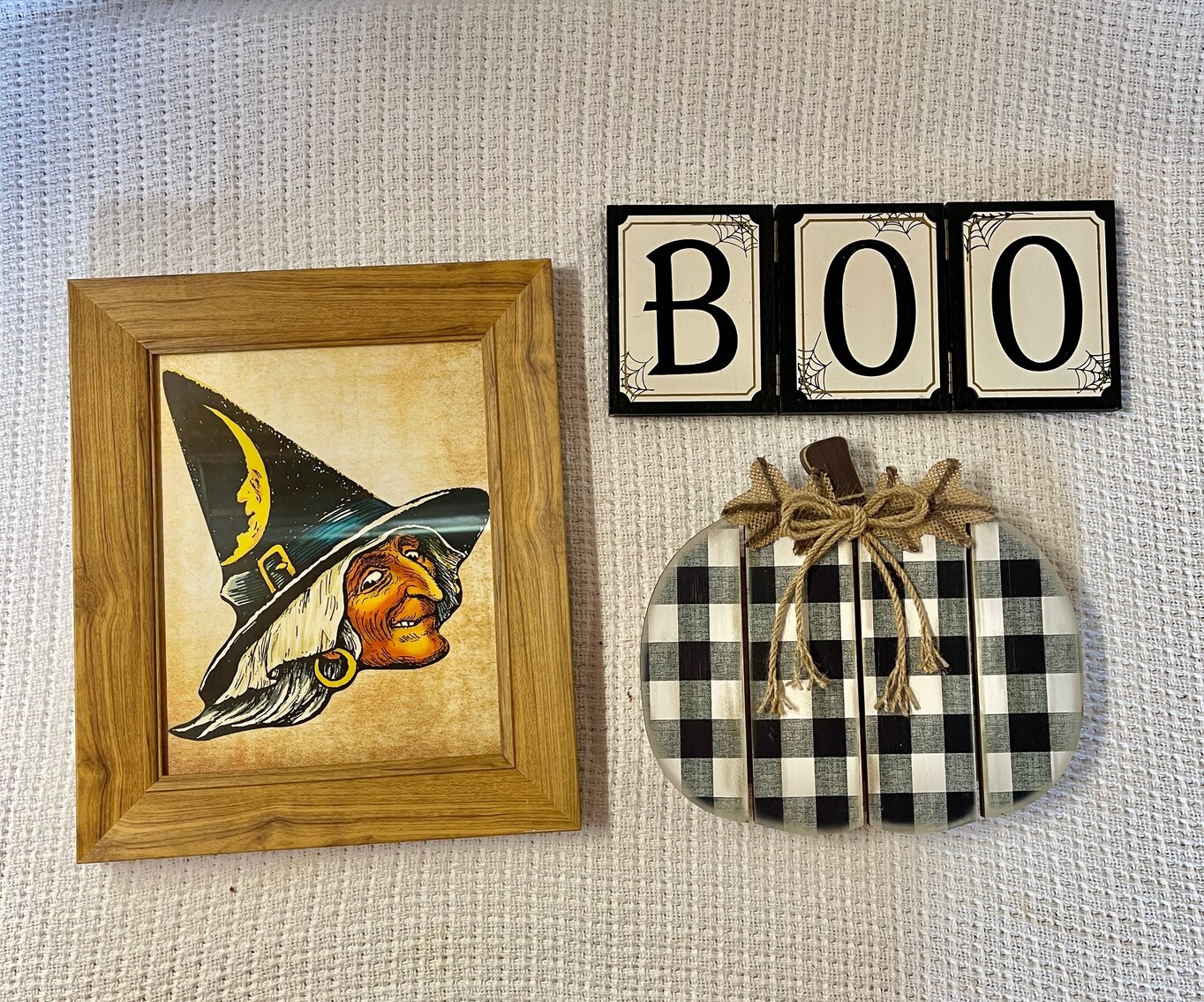 Framed Witch and Tabletop Decor