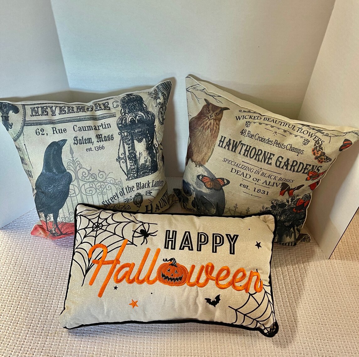 3 Pillow Set vintage look Lot 2 of 9