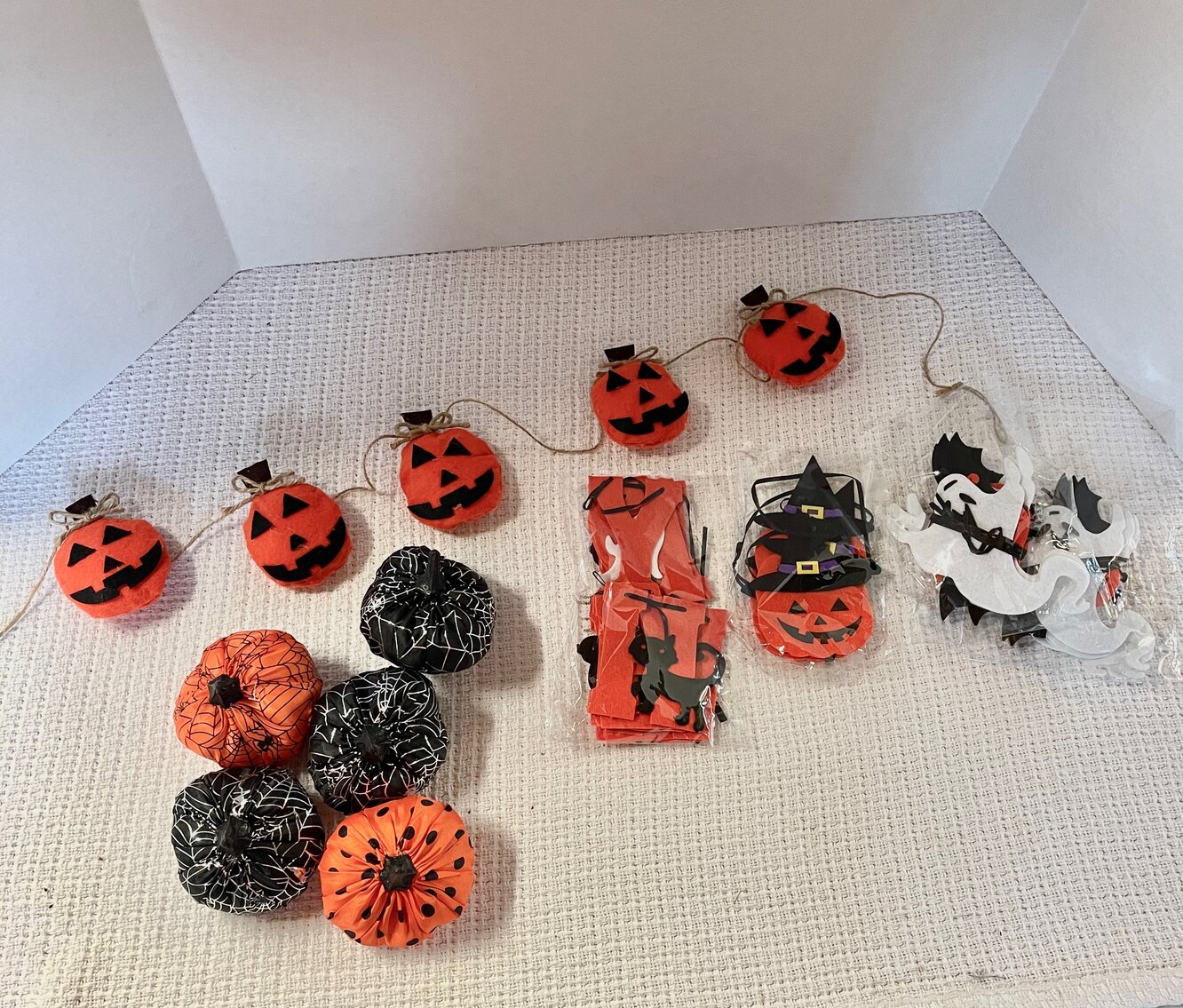 Lot of Pumpkins and Garlands