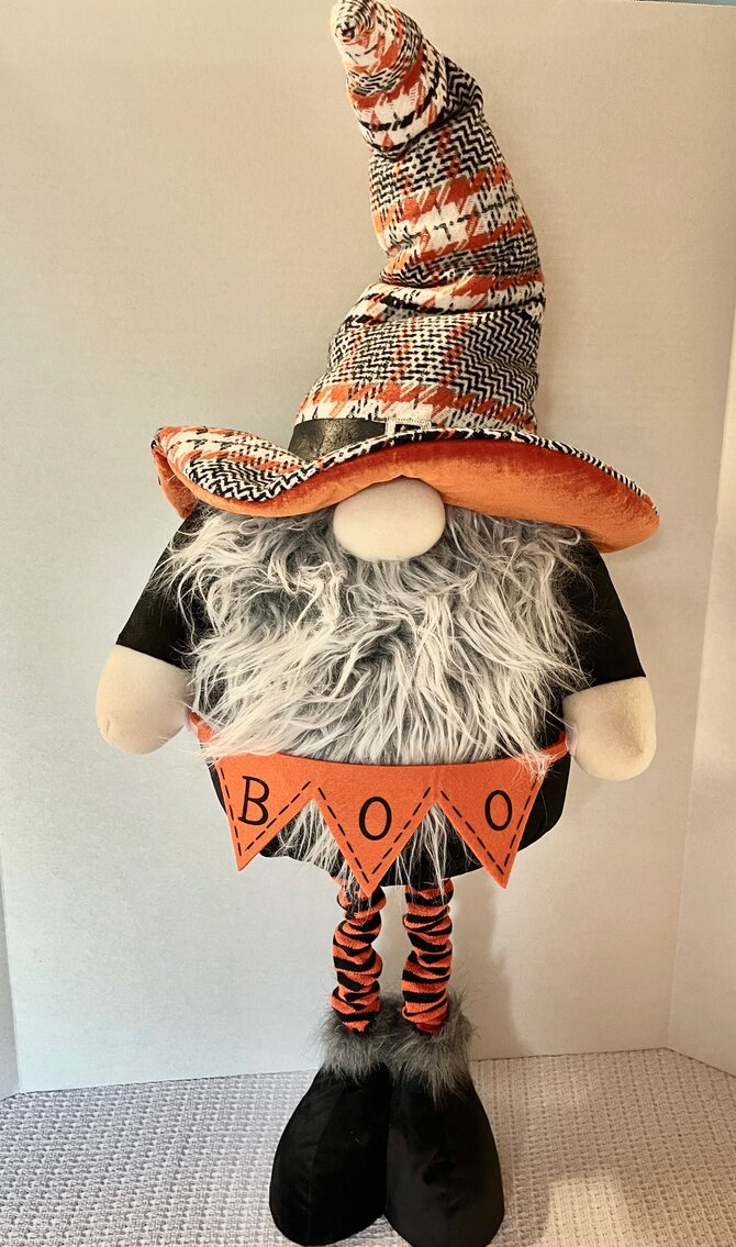 35” Halloween BOO Standing Gnome