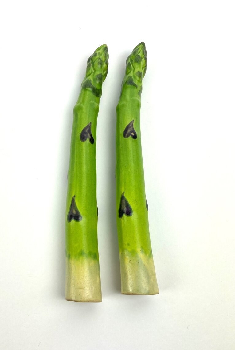 Patricia Garrett Ceramic 8" Asparagus Salt and Pepper Dispensers