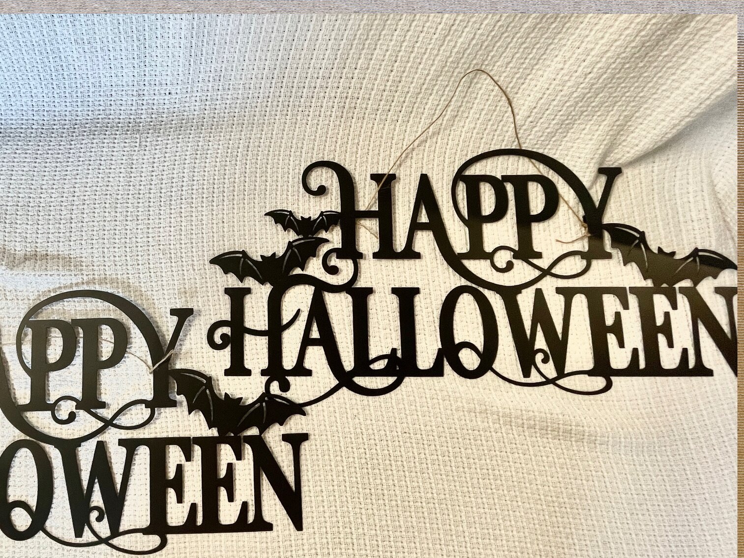2 Happy Halloween Cutout Signs