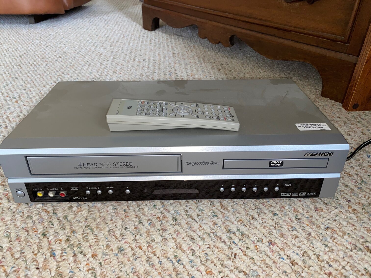 Sansui DVD VCR combo & movies