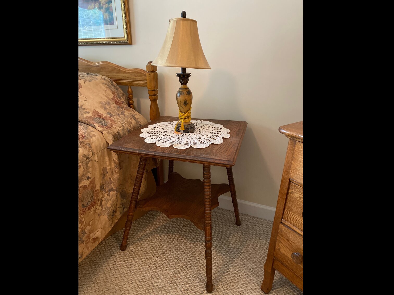 Side table and lamp